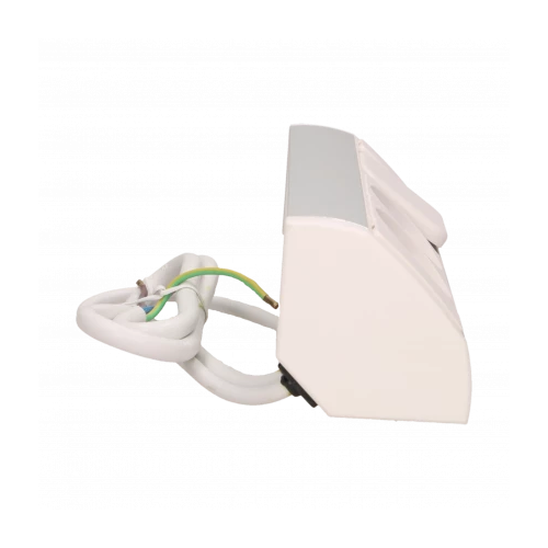 Priza de colt 2P+intrerupator argintiu-alb, Orno