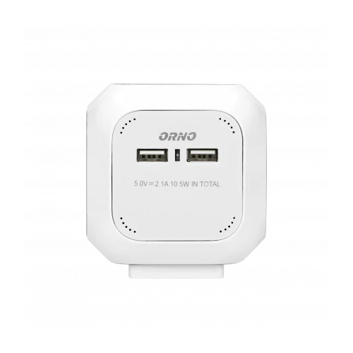 Prelungitor 1.4m 4P + 2xUSB alb 16A, Orno