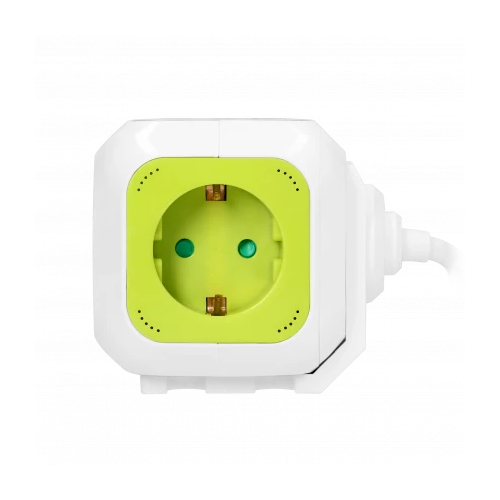 Prelungitor 1.4m 4P + 2xUSB lime 16A, Orno