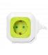 Prelungitor 1.4m 4P + 2xUSB lime 16A, Orno