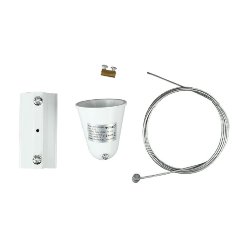 Kit suspensie pentru sina alb, V-TAC