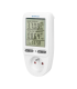 Priza cu calculator de energie cu ecran LCD alb, Orno