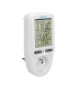 Priza cu calculator de energie cu ecran LCD alb, Orno