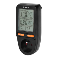 Priza cu calculator de energie cu ecran LCD negru, Orno
