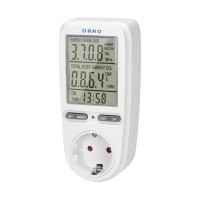 Priza cu calculator de energie cu ecran LCD alb schuko, Orno