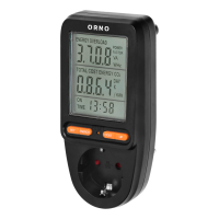 Priza cu calculator de energie cu ecran LCD negru schuko, Orno