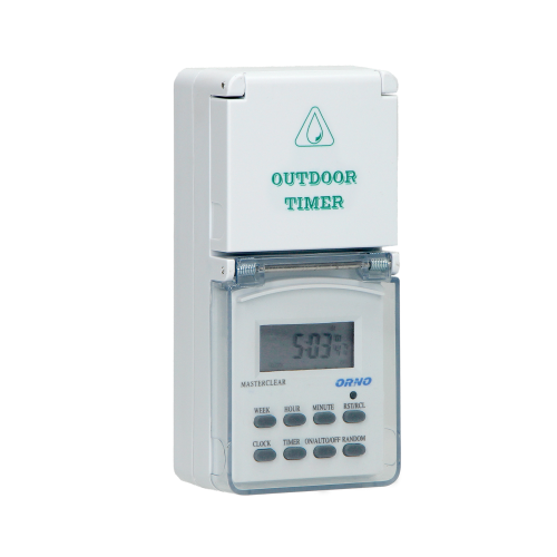 Priza cu programator digital saptamanal IP44, Orno