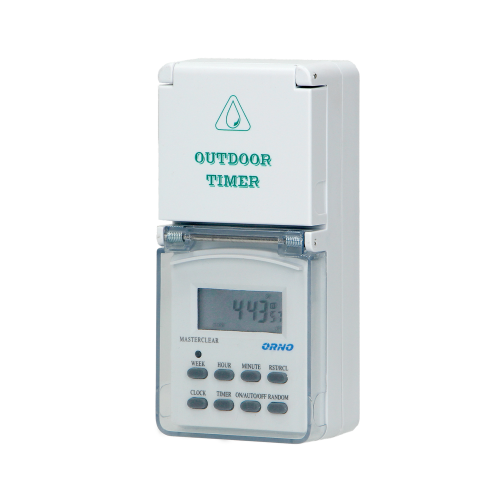 Priza cu programator digital saptamanal IP44 schuko, Orno