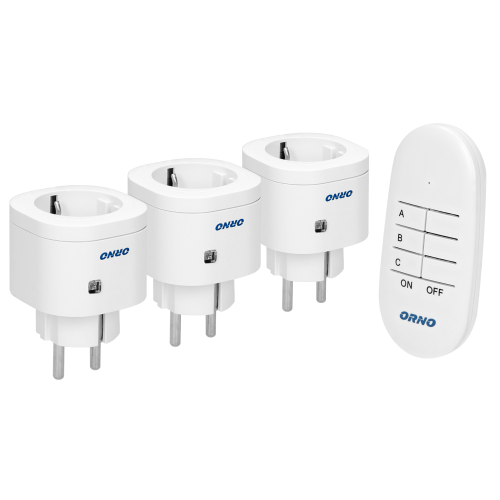 Set 3 prize schuko cu telecomanda wireless, Orno