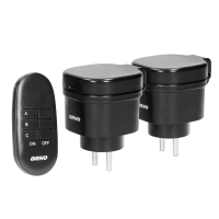 Set 2 prize schuko cu telecomanda wireless IP44, Orno