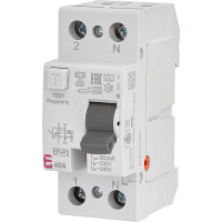 Siguranta Diferentiala RCCB 1P+N, 40A/0.03A, 10 kA, Tip A, ETI