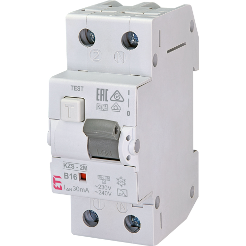 Siguranta Diferentiala RCBO 1P+N, 16A/0.03A, Curba B, 10 kA, Tip A, ETI
