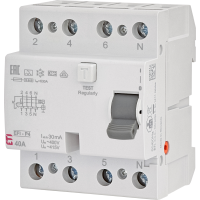 Siguranta Diferentiala RCCB 3P+N, 40A/0.03A, 10 kA, Tip A, ETI