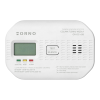 Detector de monoxid de carbon cu baterii 2xAA, Orno
