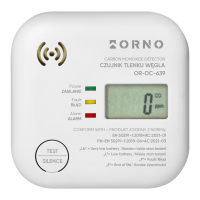 Detector de monoxid de carbon cu baterii 3V, Orno