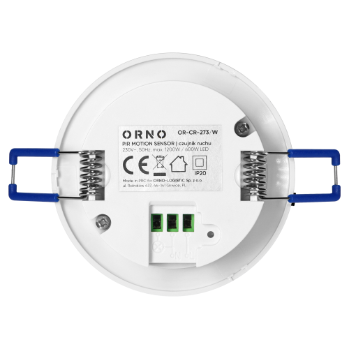 Senzor de miscare 360 1200W PIR alb, Orno