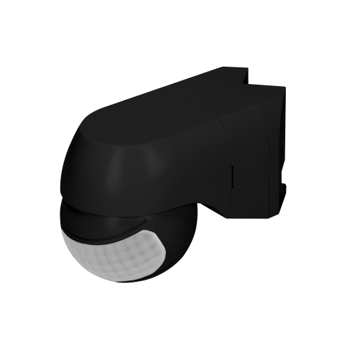 Senzor de miscare de perete IP44 220 1200W PIR negru, Orno