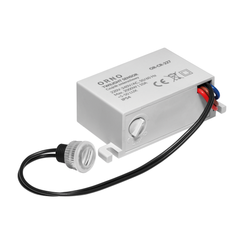 Senzor crepuscular mini cu sonda externa IP54 2000W alb, Orno