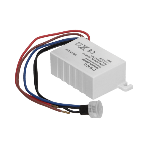 Senzor crepuscular mini cu sonda externa IP54 2000W alb, Orno