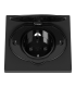 Priza ermetica incastrata IP44 1P negru, Orno