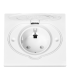 Priza ermetica incastrata IP44 1P alb, Orno