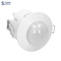 Senzor de miscare cu 3 detectoare incastrat 360 1200W PIR alb, Orno
