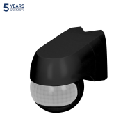 Senzor de miscare de perete IP44 220 1200W PIR negru, Orno
