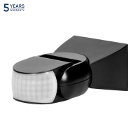 Senzor de miscare de perete IP65 360/180 1200W PIR negru, Orno