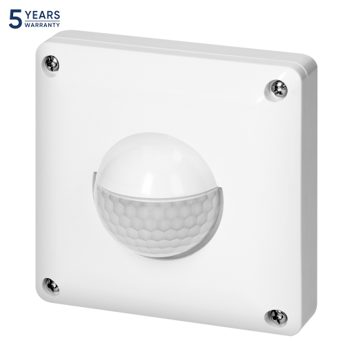 Senzor de miscare de doza IP65 160 500W PIR alb, Orno