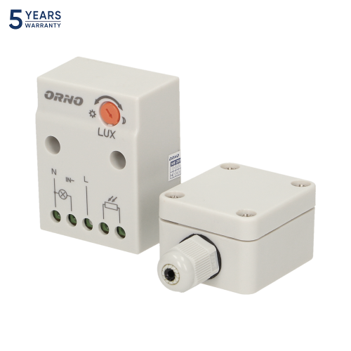 Senzor crepuscular cu sonda externa IP65 2300W alb, Orno