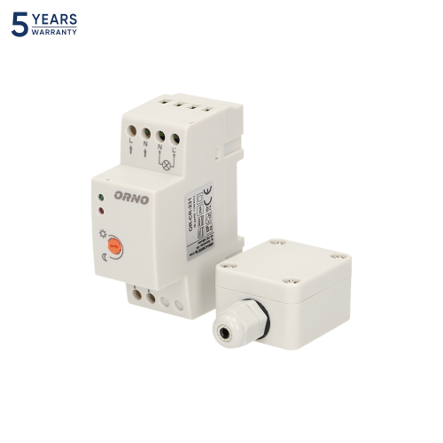 Senzor crepuscular cu sonda externa in cutie IP65 3000W alb, Orno