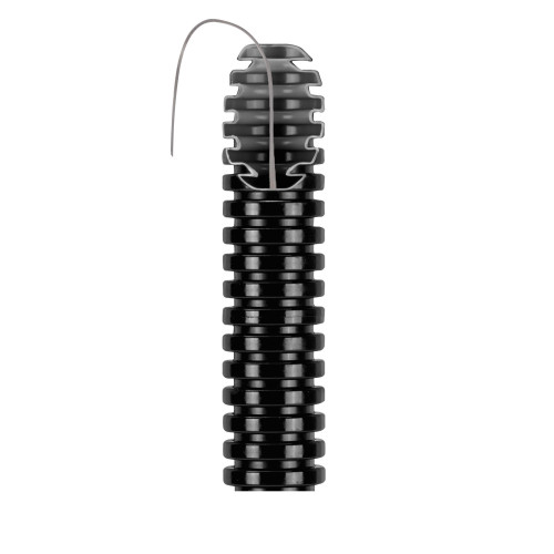 Tub PVC cu fir flexibil d16 750N negru, Gewiss