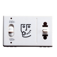 Priza Euro/USA pentru aparatul de ras System alb 3 Module, Gewiss