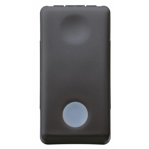 Intrerupator cu revenire cu led System negru 1 Modul 10A, Gewiss