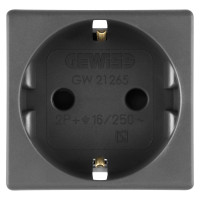 Priza modulara Shucko System negru 2 Module 16A, Gewiss