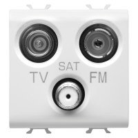 Priza TV-FM-SAT directa Chorus alb 2 Module, Gewiss