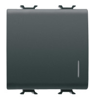 Intrerupator simplu cu led Chorus negru 2 Module 16A, Gewiss