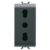 Priza standard italian Chorus negru 1 Modul 16A, Gewiss