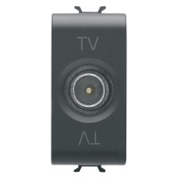 Priza TV directa fara atenuare Chorus negru 1 Modul, Gewiss