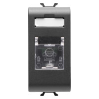 Priza telefon RJ11 Chorus negru 1 Modul, Gewiss