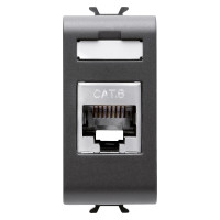 Priza FTP RJ45 cat. 6 Chorus negru 1 Modul, Gewiss