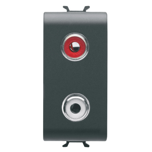 Priza RCA Chorus negru1 Modul, Gewiss