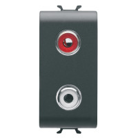 Priza RCA Chorus negru1 Modul, Gewiss