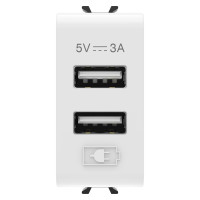 Priza USB A+A Chorus alb 3A, Gewiss