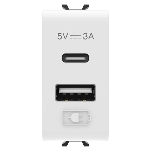 Priza USB A+C Chorus alb3A, Gewiss