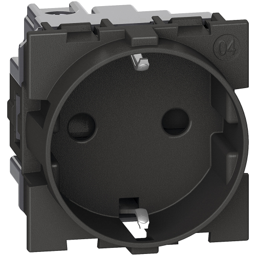Priza Schuko Living Now negru 1 Modul 16A, Bticino