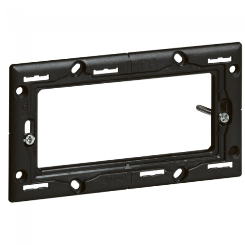 Suport Mosaic negru 4 Module, Legrand