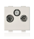 Priza Coaxiala De Derivatie Matix alb 2 Module 10-16A, Bticino
