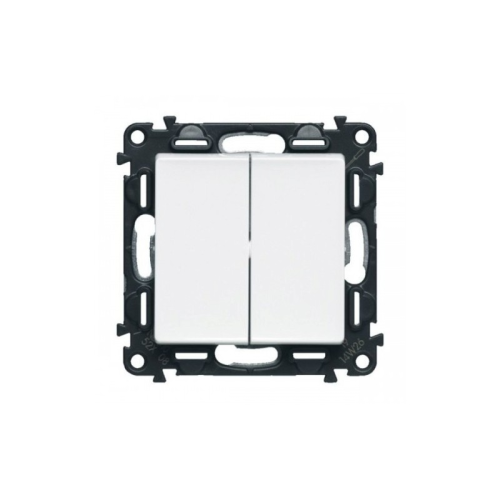 Intrerupator Dublu Valena Life alb 2 Module 10A, Legrand