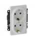 Priza dubla cu protectie copii Valena Life alb 16A, Legrand